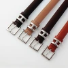 The new cross-border I-shaped buckle women's belt is a fashionable, retro and simple belt with a high-end and elegant style. It is a fine belt with needle buckle Specification image
